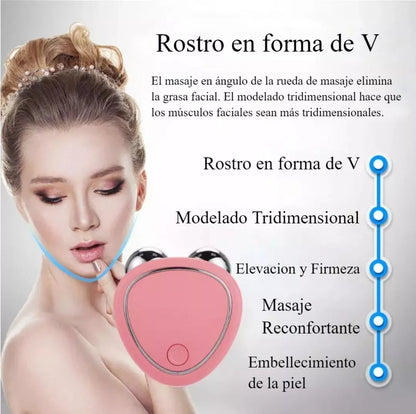 MASAJEADOR FACIAL CON MICROCORRIENTE