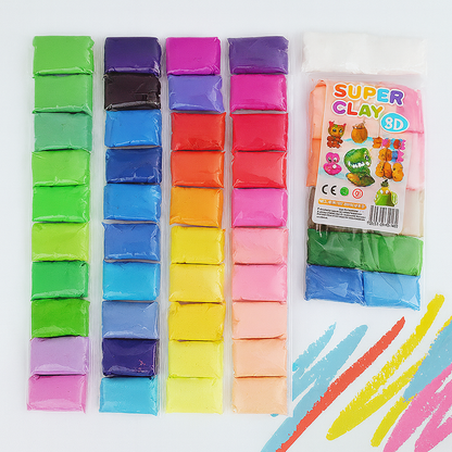 SUPER CLAY 9D  MASA MOLDEABLE PARA NIÑOS X 36